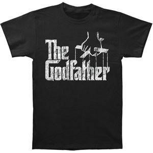 Men s Godfather Distress Copy Slim Fit T-shirt Medium Black M