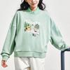 Anta Printed Letter Round Neck Pullover Sweatshirt Women Sweatshirt Stone-Green 962348707-2