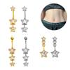 Crystals Star Dangled Belly Button Rings Stainless Steel Dainsty Zircon Navel Ring Belly Piercing Body Jewelries