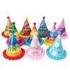 Birthday Party Decoration Birthday Hat Birthday Party Rainbow Ribbon Cone Hats Colorful Festive Caps for Fun Celebrations