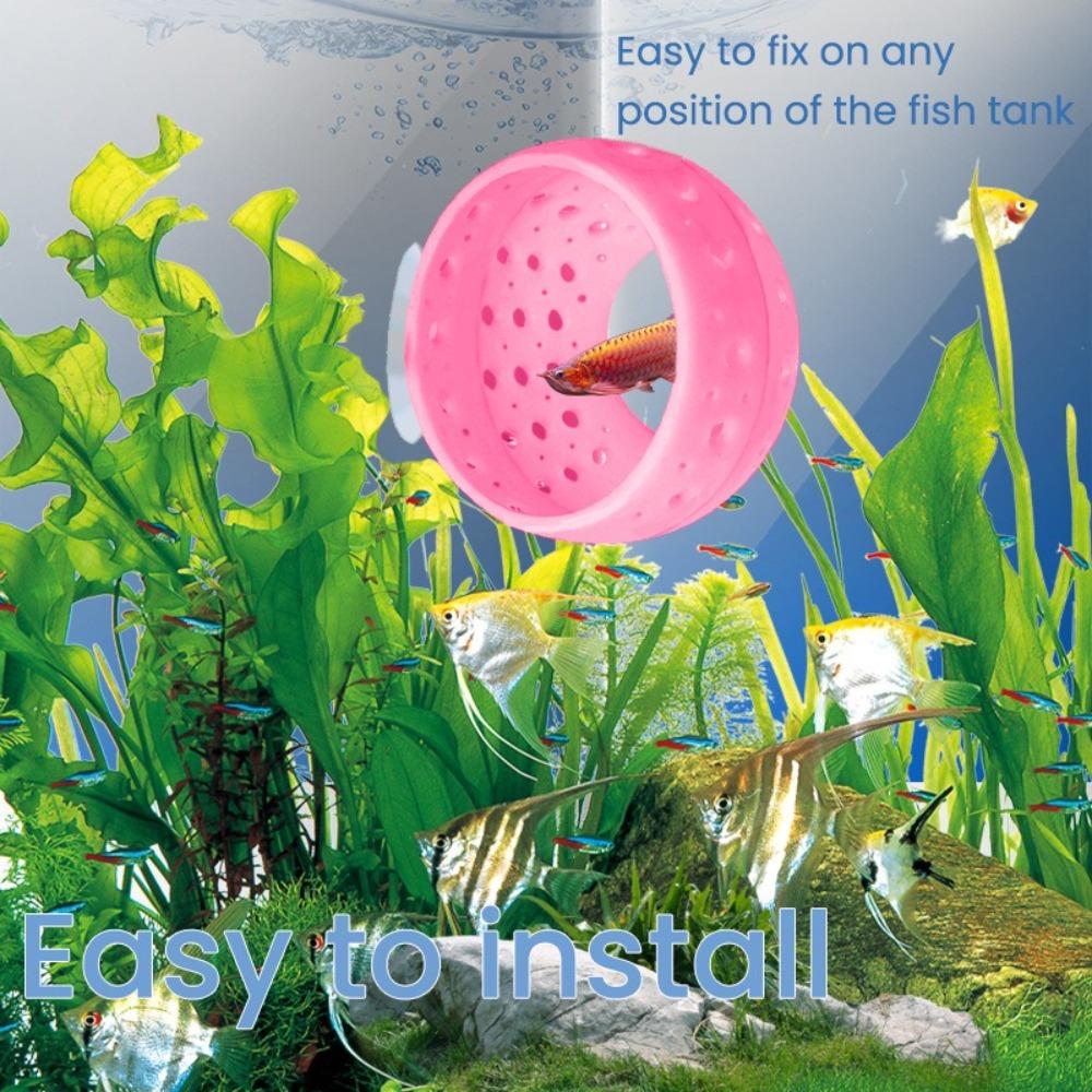 

Fish to Swim-Through Fish Lounge Cave Water Plant Landscape Plant Holder for Fish Tank рожевий