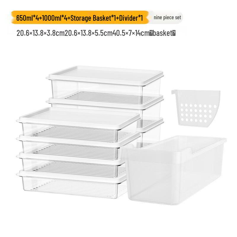 OUGU Refrigerator Food Storage Container Set