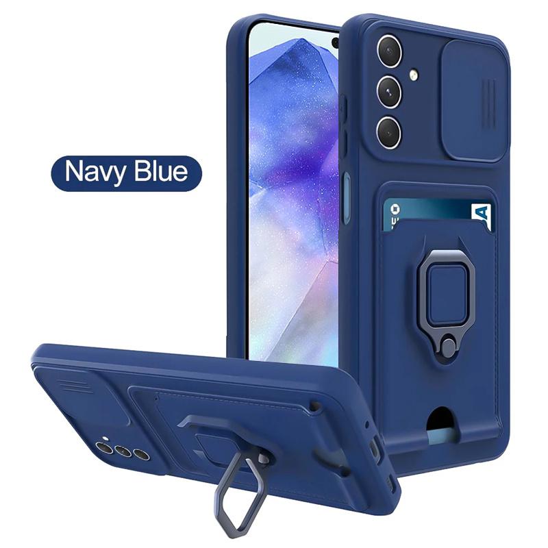 Slide Camera Card Slot Case For Sansung Galaxy A55 A32 A25 A54 A34 A24 A73 A53 A33 A23 A13 A72 A52 A32 A22 A71 A51 5G 4G Cover