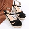 Plus Size Shoes for Women Summer Fashion Buckle Strap Platform Wedges Comfortable 35-43 Women Sandals Casual Women Footwear