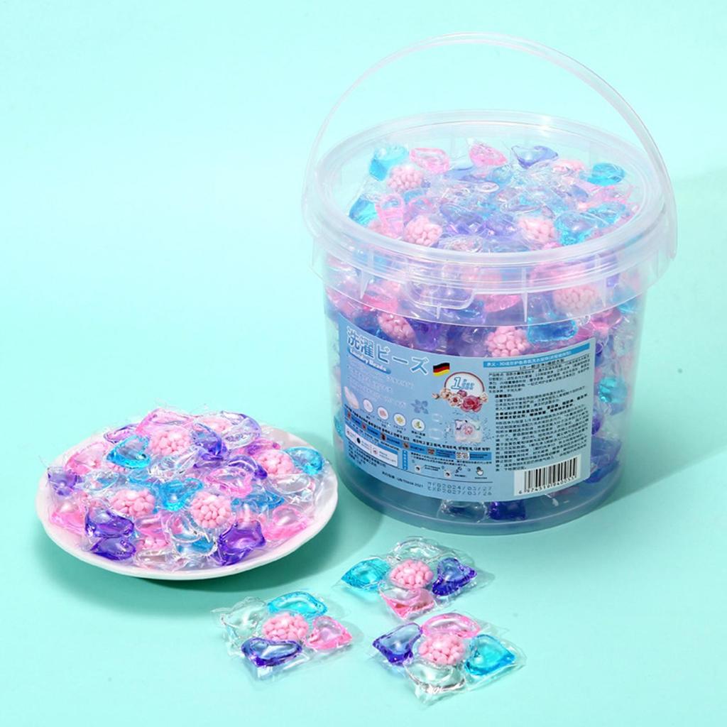 40Pcs Laundry Detergent Soap Box 5 in 1 Detergent Liquid Capsule Ball Laundry Aroma Liquid Capsule Ball for Home Dormitory