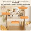 For Solid wood dresser household modern cream style girls bedroom small apartment multi-function mirror makeup table