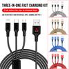 Emblem Three-in-one Car Superstrong Fast Charging Data Cable Emblem For Mitsubishi Ralliart Lancer 9 10 ASX Outlander Pajero L20