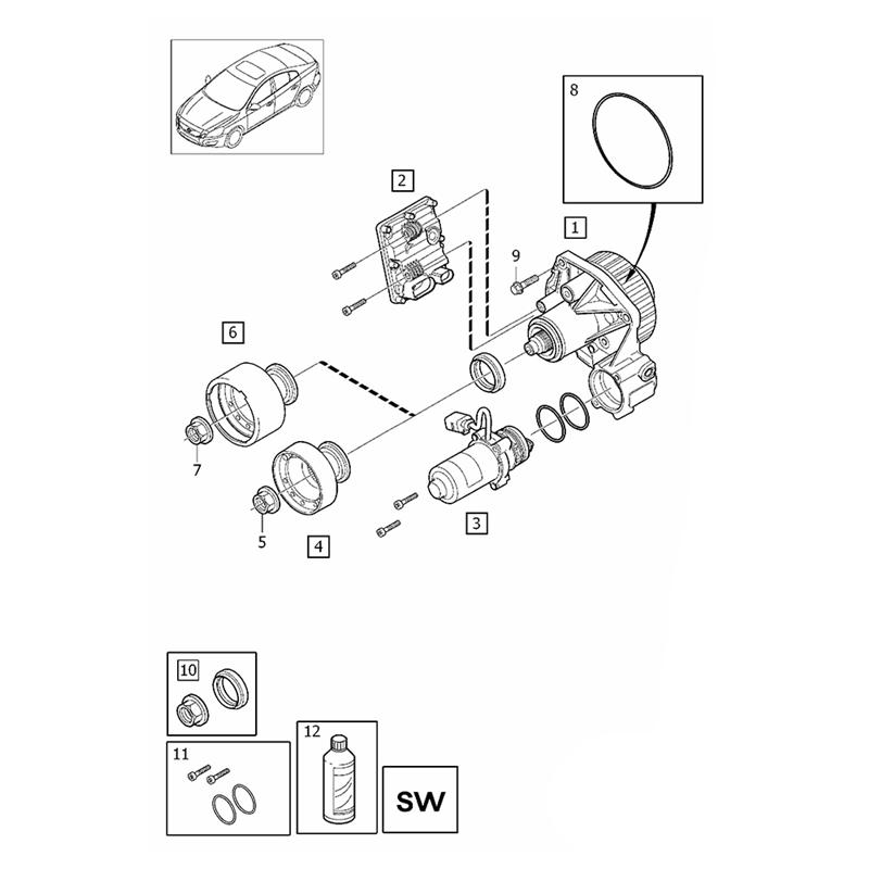 

31367750 31367439 Transmission Oil Pump Rear Differential Oil Pump For Volvo S60 S80 XC60 XC70