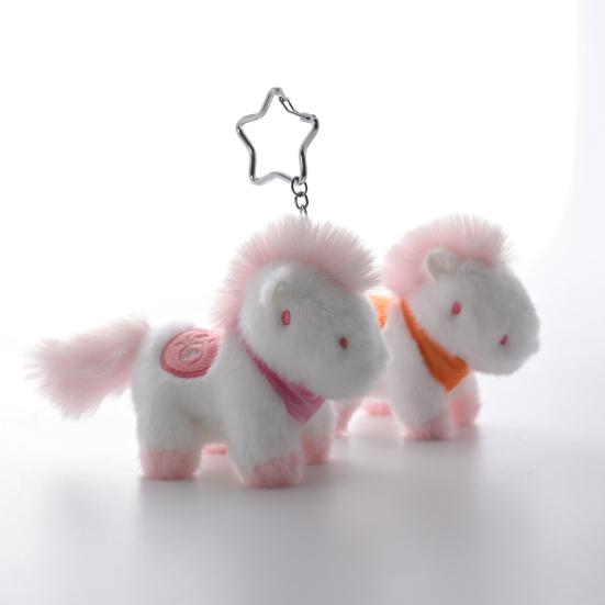 Realistyczny Brelok Kucyk Pluszowa Zabawka Śliczny Kucyk Brelok Mini Zawieszka Zwierzęca Lekki Maskotka na Szczęście Prezent dla Dzieci Przyjaciół