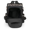 Nylon Leopard Print Women's Anti-theft Backpack Tassel Large Capacity Color Contrast Travel Backpack