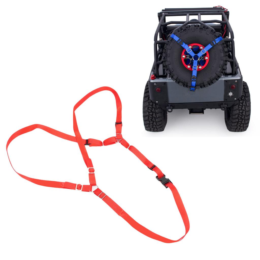 Spare Tire Strap Kit Fit for UDR 1/10 RC Cars Nylon Spare Tire Fixed with Hooks
