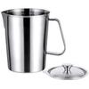 Professional Coffee Milk Jugs 4 Size 500ml 1000ml 1500ml 2000ml Locking Lid Design Durable Nonrust Steel Measuring Cup
