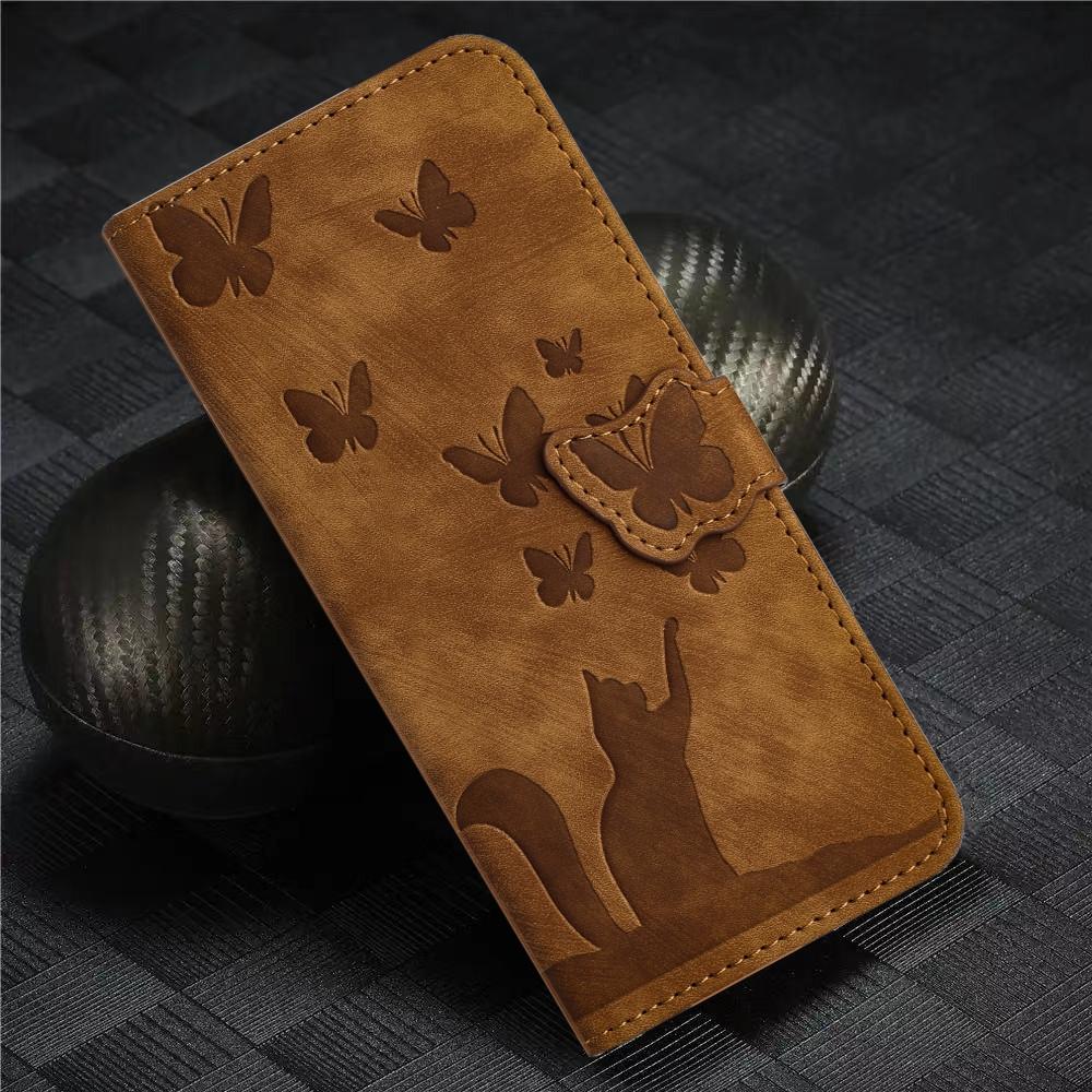 Wallet Flip Cover Butterfly Cat Case For iPhone 17 Air 16 15 14 13 12 11 Pro X XS XR Max 8 7 Plus Magnetic Leather Phone Cases