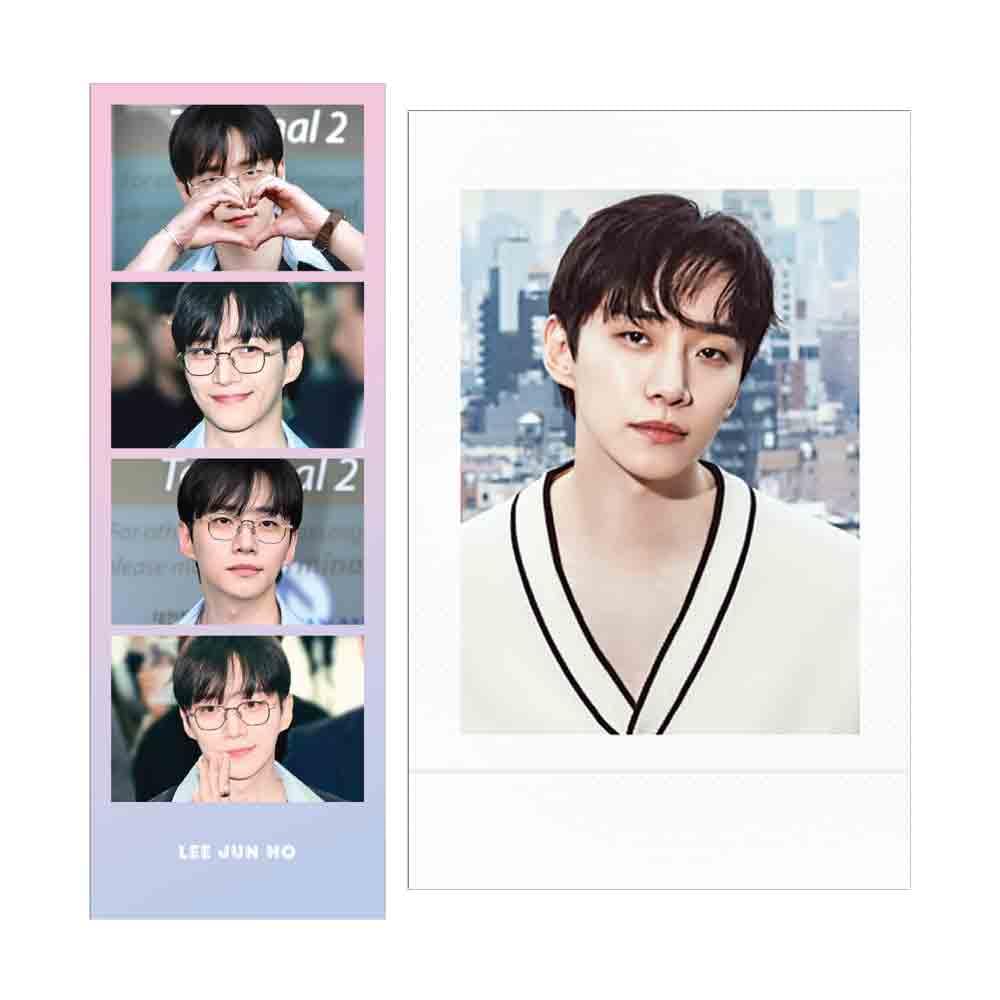 

Настоящий набор 4Cut Photo 2Sheet Polaroid 10Sheet Insenekko 10 Instax style trading Настоящий набор K-STAR + (2 + карты) (Ли Джун-хо)