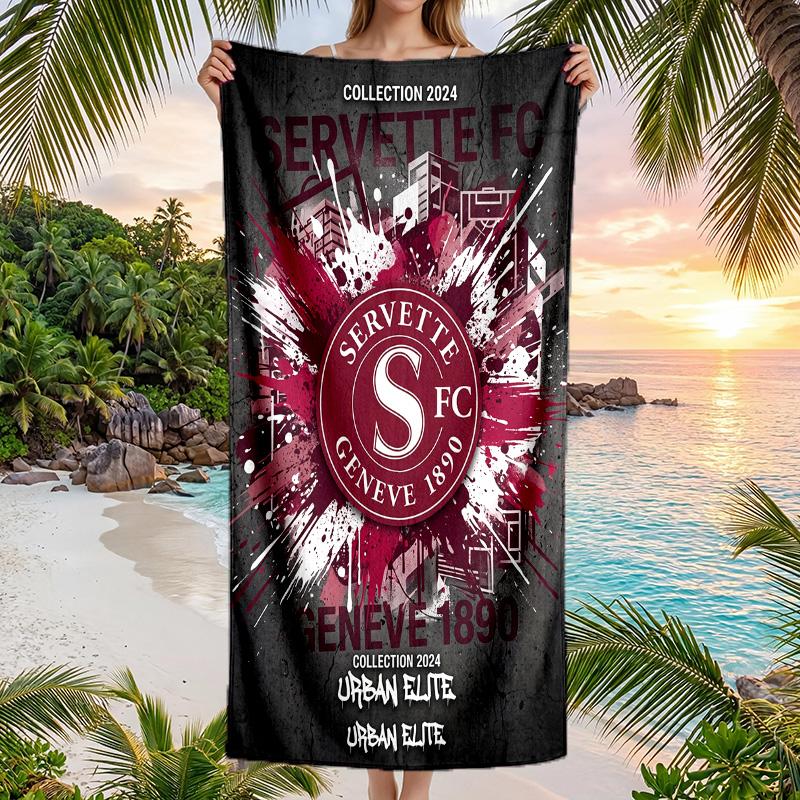 Servette FC stampa Asciugamano da Spiaggia Quick Dry Microfibra Assorbente Portatile da Viaggio Asciugamano per Nuoto