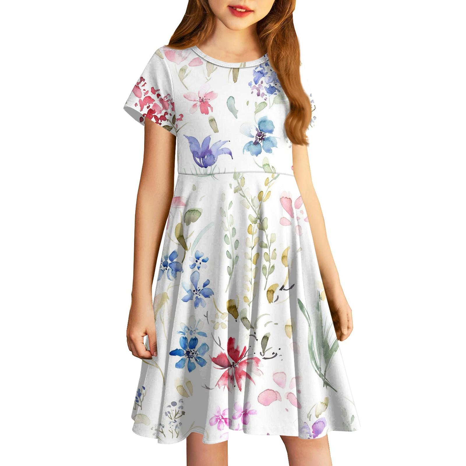 

Girls Skirts Little Floral Dresses With Cute Printed Skirts For Children 140 світло-фіолетового кольору