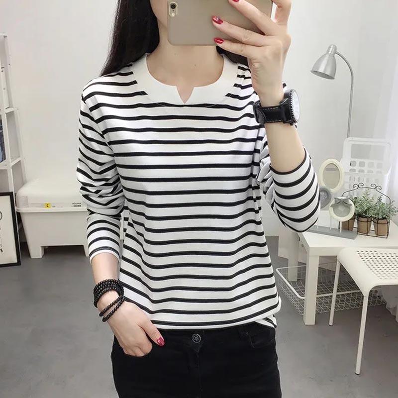 Shirt Tops Women Cotton Blouse Oversized Comfortable Stretch Long Sleeve Shirt Streaks Loose Tops