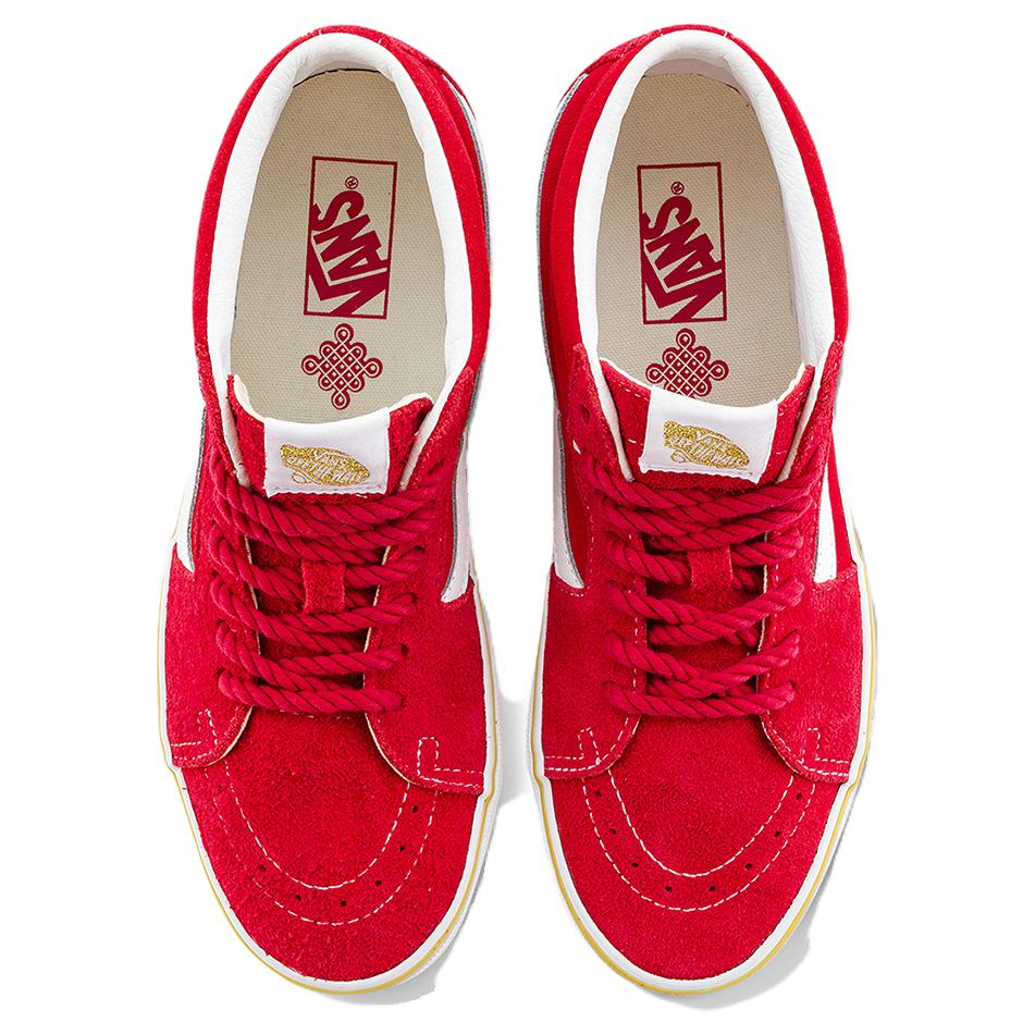 Vans Sk8 Mid Comfortable Versatile Low-Top Skate Shoes Unisex Sneakers Red White VN000BWEJV6