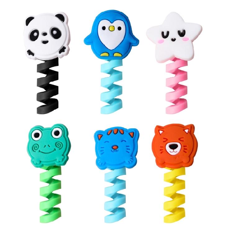 2 Stück USB-Datenkabel-Schutz Cartoon-Tier Ladekabel-Hülle Für USB-Laden