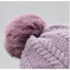 Winter Hat Scarf Cap Set Beanies Caps Pompoms Hat Plus Thickening Siamese Scarf Collar Warm Windproof Hat