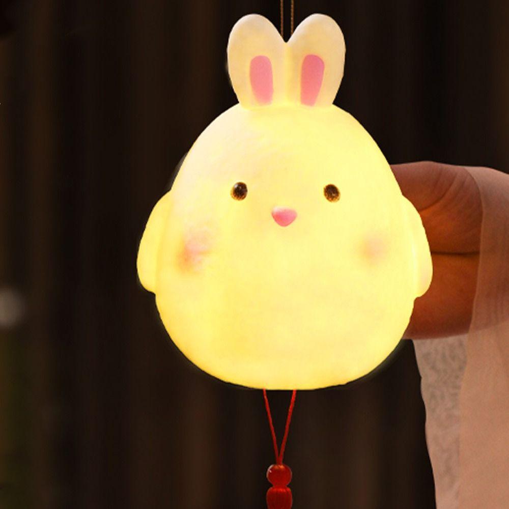 Blessing Chinese Rabbit Lantern Traditional Antique Lantern Portable Handheld Lamp  Kindergarten