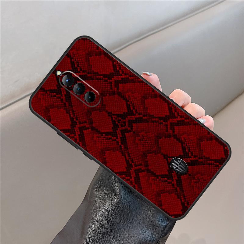 

Python Snake Skin Case For ZTE Nubia Red Magic 6S 7S 8S 9S 6 7 Pro 5G 6R RedMagic 10 Air 8 9 10 Pro Plus Cover Red Magic 7S