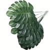 12pcs Artificial Green Turtle Leaf Scattered Tail Leaf Fake Silk Plant For DIY Wedding Birthday Party Home Decor Palm Leave 2026