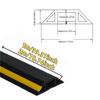 1Roll 1m/2m Wire Slot Wire Organizer Cable Cover Extension Wiring Duct Protector Cord Protector Floor Cord Cover Power Cable