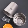 Lixada 290ml Lightweight Titanium Beer Cup Juice Tea Cup for Outdoor Camping Hiking Backpacking Picnic Camping Titanium Beer Cup