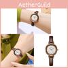 Gadi Vintage Ladies Quartz Watch With Leather Strap And Water Resistance For Fashion Enthusiasts