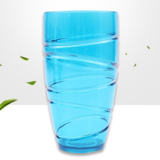 4Pcs Plastic Tumblers Set Reusable Tumbler Glasses with Swirl Design Stackable Water Cups for Garden Picnics Camping BBQs Parties
