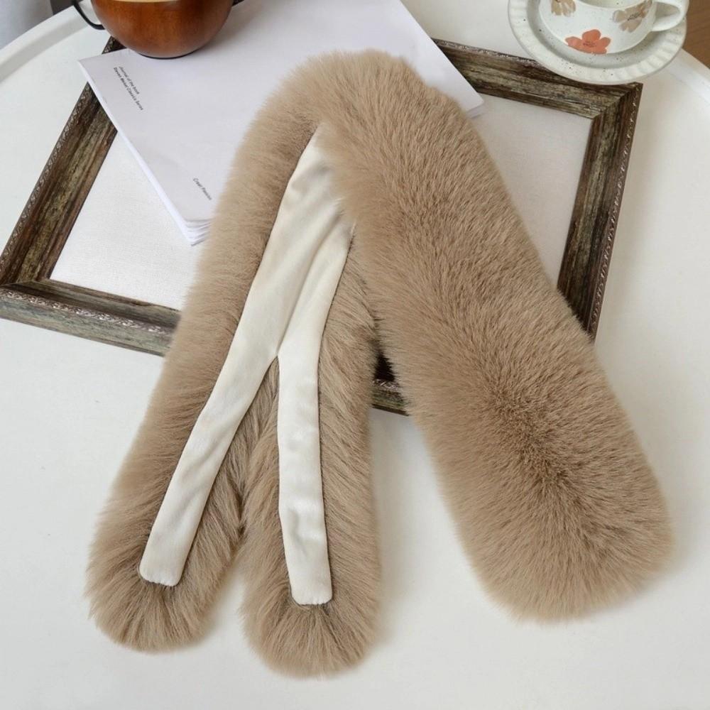 Soft Plush Warm Neckerchief Thicken Neck Covers Autumn Winter Fluffy Fur Scarf  Neck Warmers
