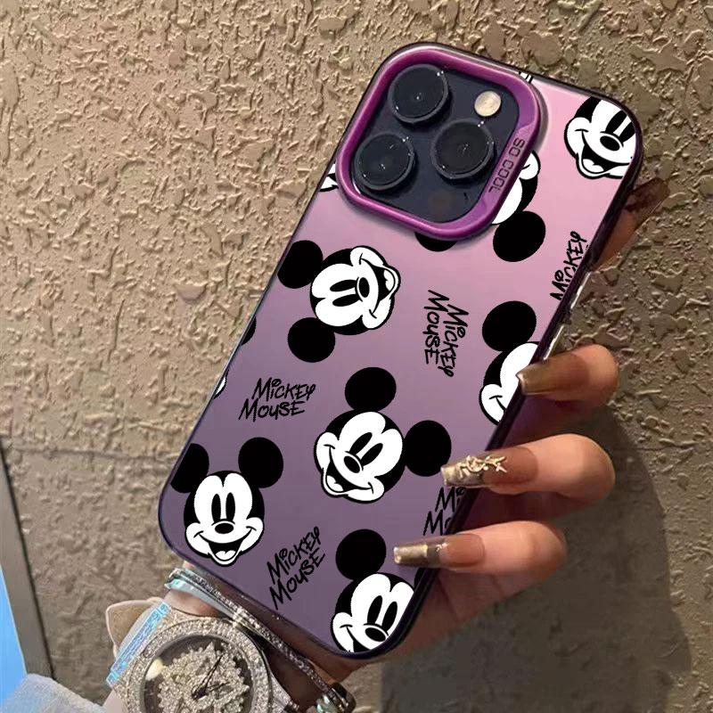 Mickey Mouse Cartoon Black White Phone Case For iPhone 11 12 13 14 15 16 17 Pro Max 16e 17E 17 Air Plus 13 Mini Funda Back Cover