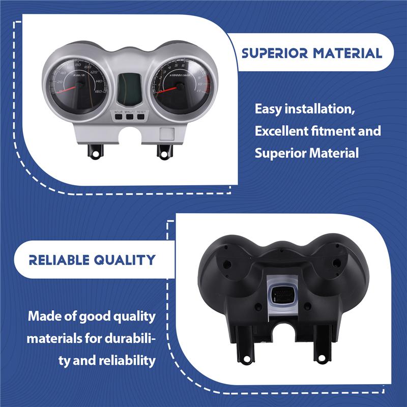 12V Motorcycle Speedometer LCD Dashboard Tachometer Tacho For Honda CBF250 CBX250 Twister 2001-2008