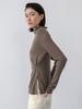 ATCORNER Soft Wool Ribbed Turtleneck Brown At6Tsc015Bw
