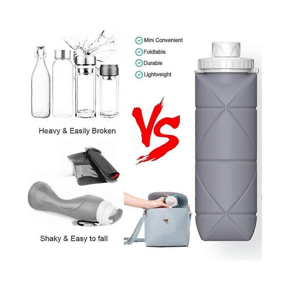 SPECIAL MADE Collapsible Water Bottles Cups Leakproof Valve Reusable Silicone for Gym Camping Travel Sports Lightweight Durable