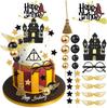 26pcs Magic Theme Cake Toppers Magical Wizard Cake Decorations Castle for Graduation Ceremony Carnival Birthday Party Cake Decor