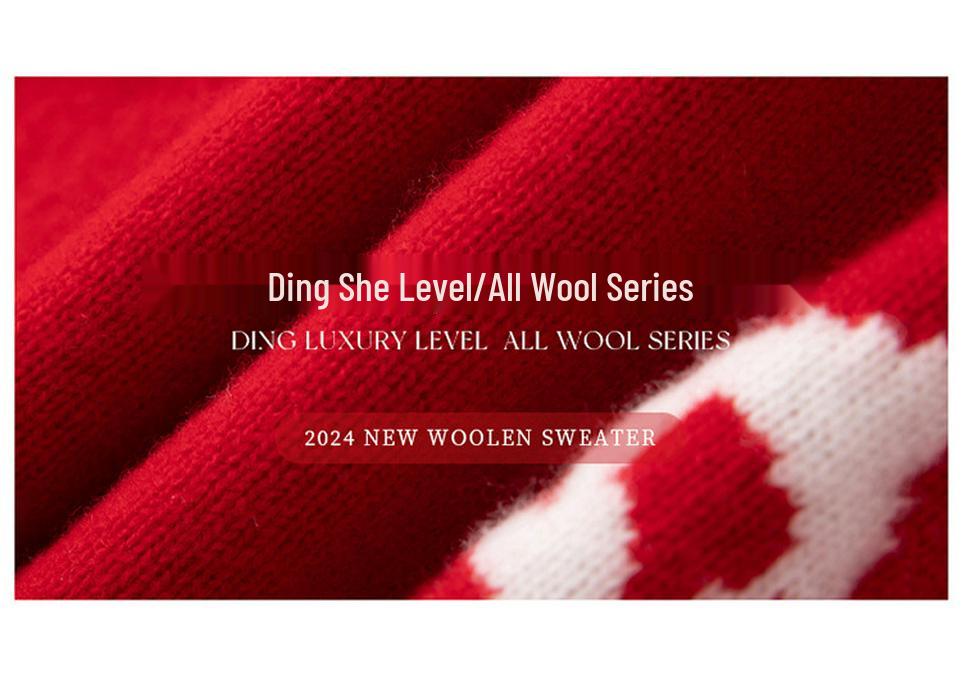 Yin Jia Women's Zodiac Pullover: 2025 New Year Red Wool Knit Sweater, Lazy Style, Thick, Spring Arrival.