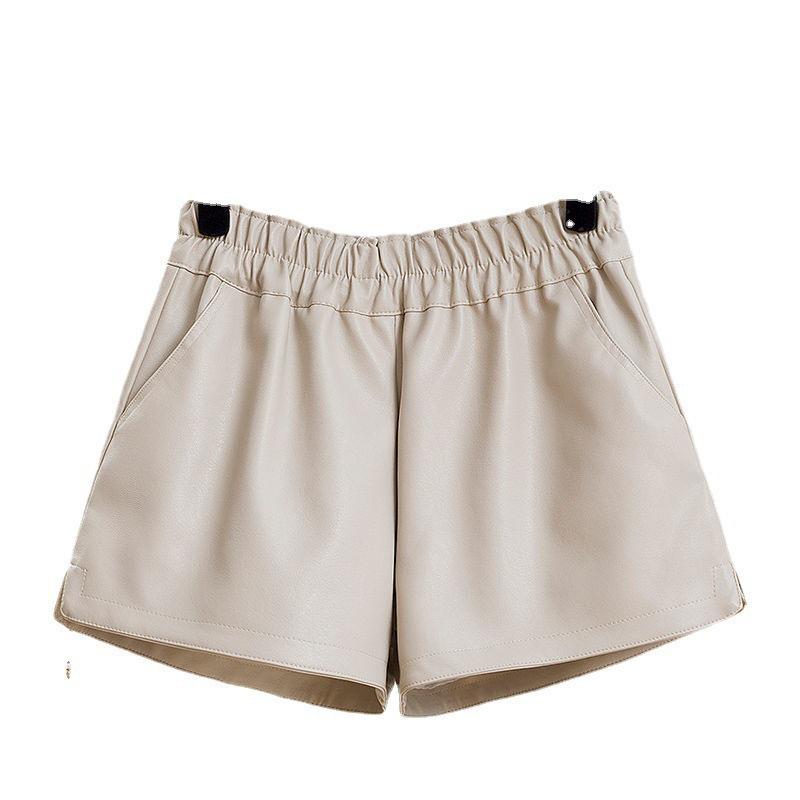 Women's High Waist PU Leather Shorts, New Autumn/Winter 2026 - Slimming, Versatile, Loose Wide Leg Design.