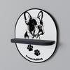 French Bulldog Oval Shelf Black