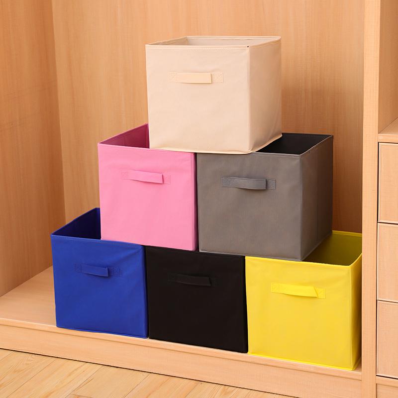 Foldable Lidless Non-Woven Fabric Storage Box for Clothes - Large Wardrobe Organizer Box