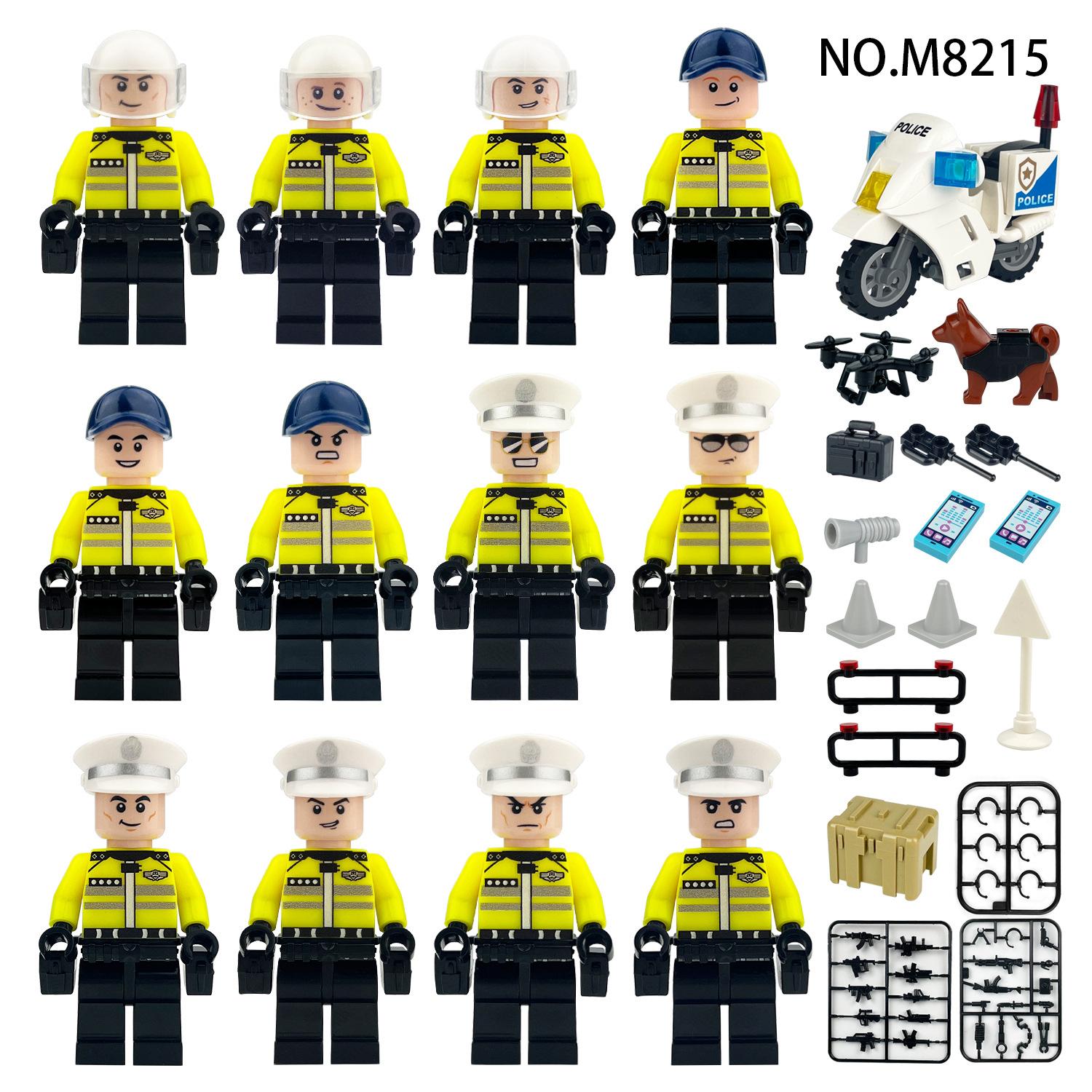 

City Series Urban Traffic Patrol Police Minifigus Building Blocks