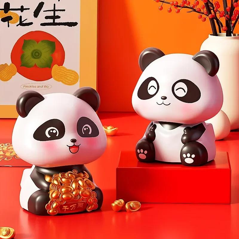 Ornamenti per Auto Caldi Gatto Portafortuna Solare Panda Giocattolo Automatico che Annuisce Bambola Negozio Auto Reception Decorazione Creativa Regali di Festa