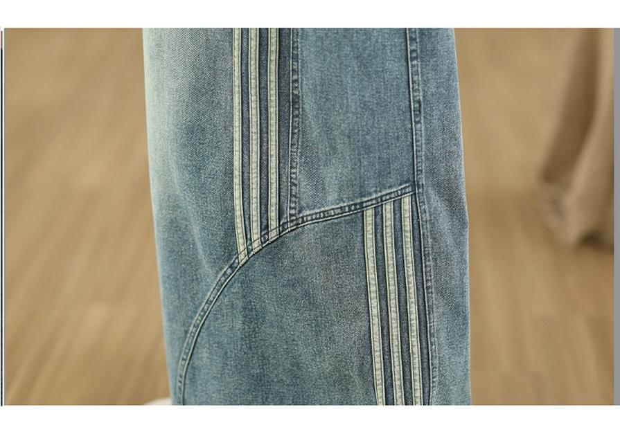 Plus Size Elastic Wide-Leg Denim Pants: Casual, Slimming, and Versatile