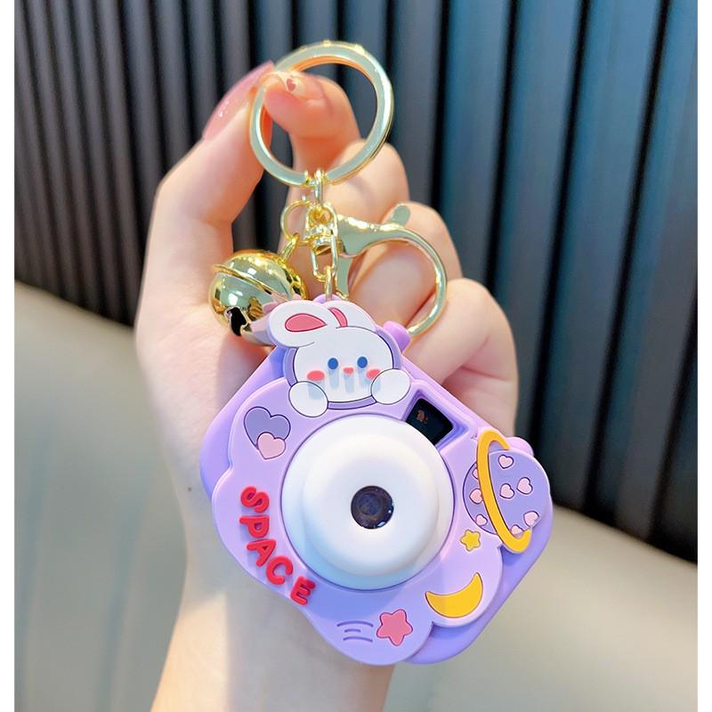 Luminous Cartoon Projector Camera Keychain - Small Gift & Bag Pendant