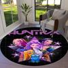 1pz HUNTRIX Tappeto Rotondo Stelle Moda Cyberpunk, Realizzato in Poliestere, Perfetto per Decorare Sedie da Ufficio, Soggiorni, Tappeto Decorativo Vivace