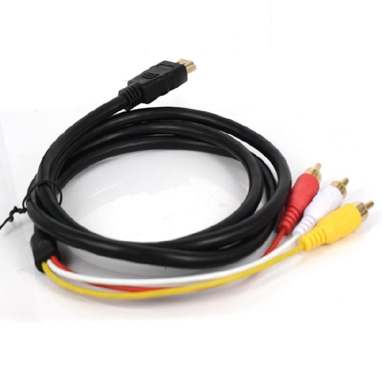 HDTV-kompatibles 3RCA-Umwandlungskabel PVC-geschirmtes Kabel unterstützt 1080P hochauflösendes Video-Audio-Gerät