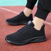 Black brand men's shoes mesh breathable sports shoes soft sole light running shoes men's thick sole comfortable casual travel shoes