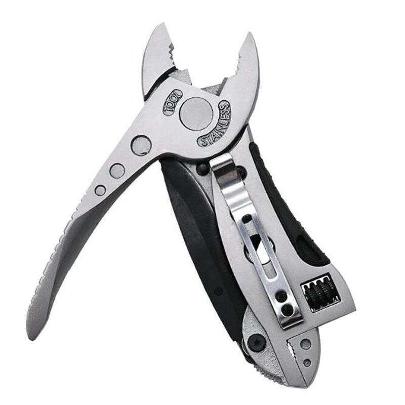 

Fold Multi Tools Repair Adjust Screwdriver Wrench Jaw Plier multipurpose multifunction spanner gear outdoor survive camp Pack of 1