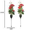 Solar LED Rose Light Outdoor Waterproof Yard Lamp LED Artificial Flower Light Courtyard Landscape Light Garden Decoration